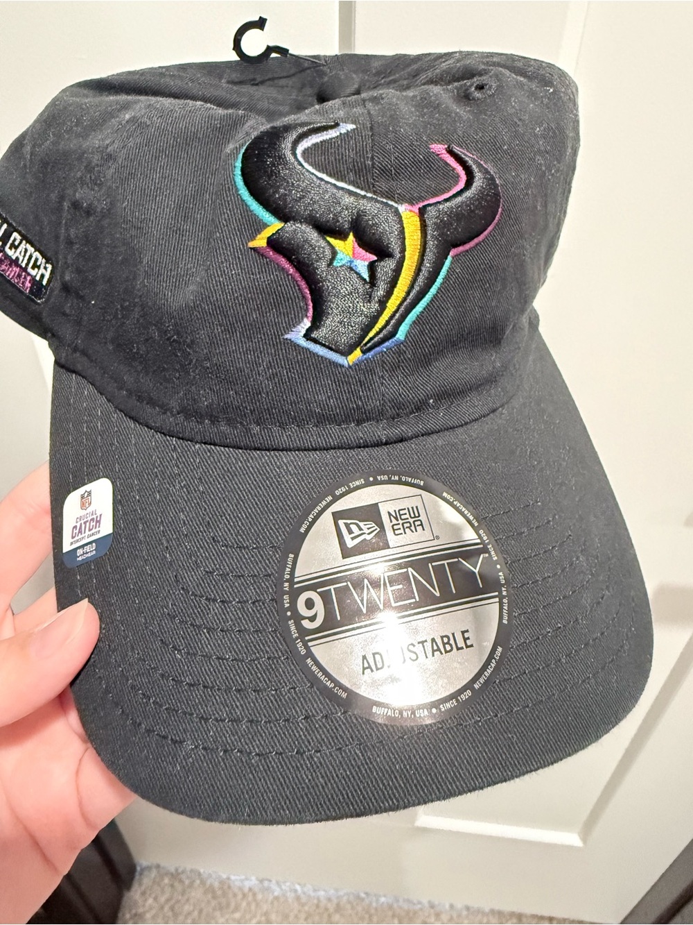 New Era Black 9TWENTY Texans Crucial Catch